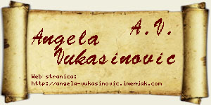 Angela Vukašinović vizit kartica